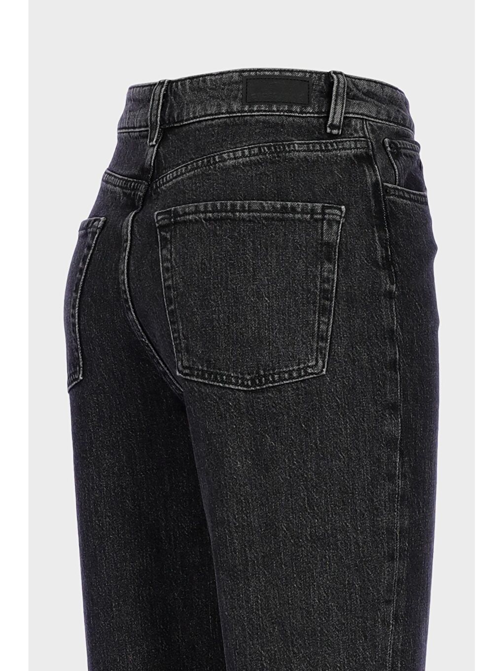 CROSS JEANS Antrasit Ariana Antrasit Yüksek Bel Patı Fermuarlı Mom Jean Pantolon C 4525-184 - 3