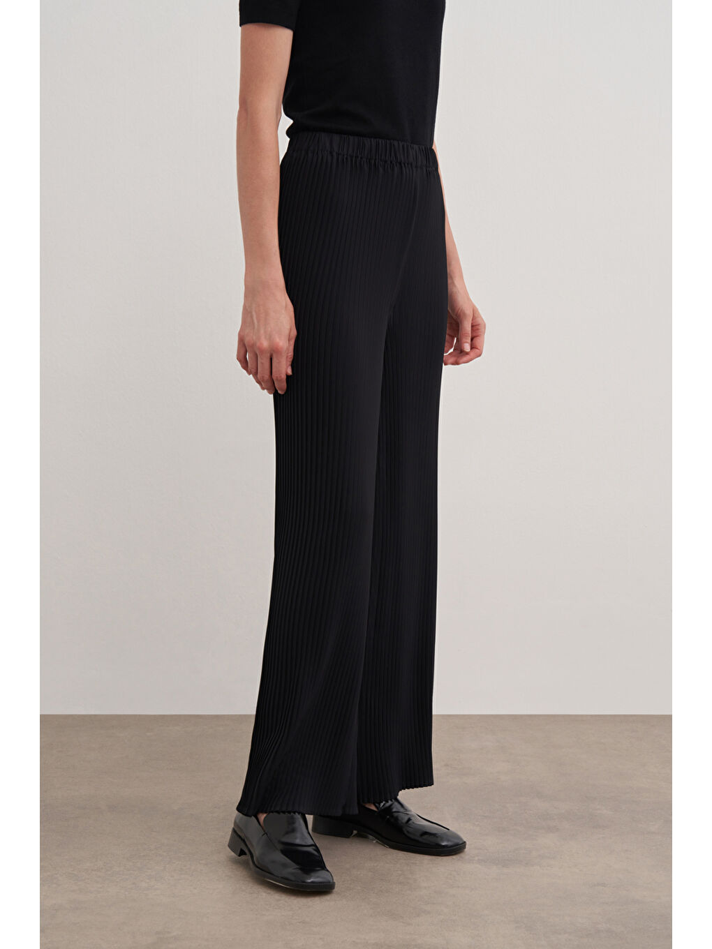 Siyah 14124111 Lastikli Pantolon Etek-3