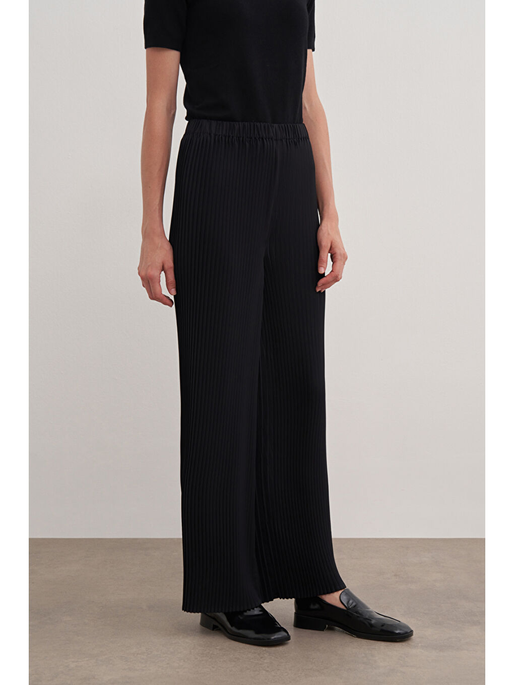 Siyah 14124111 Lastikli Pantolon Etek-4