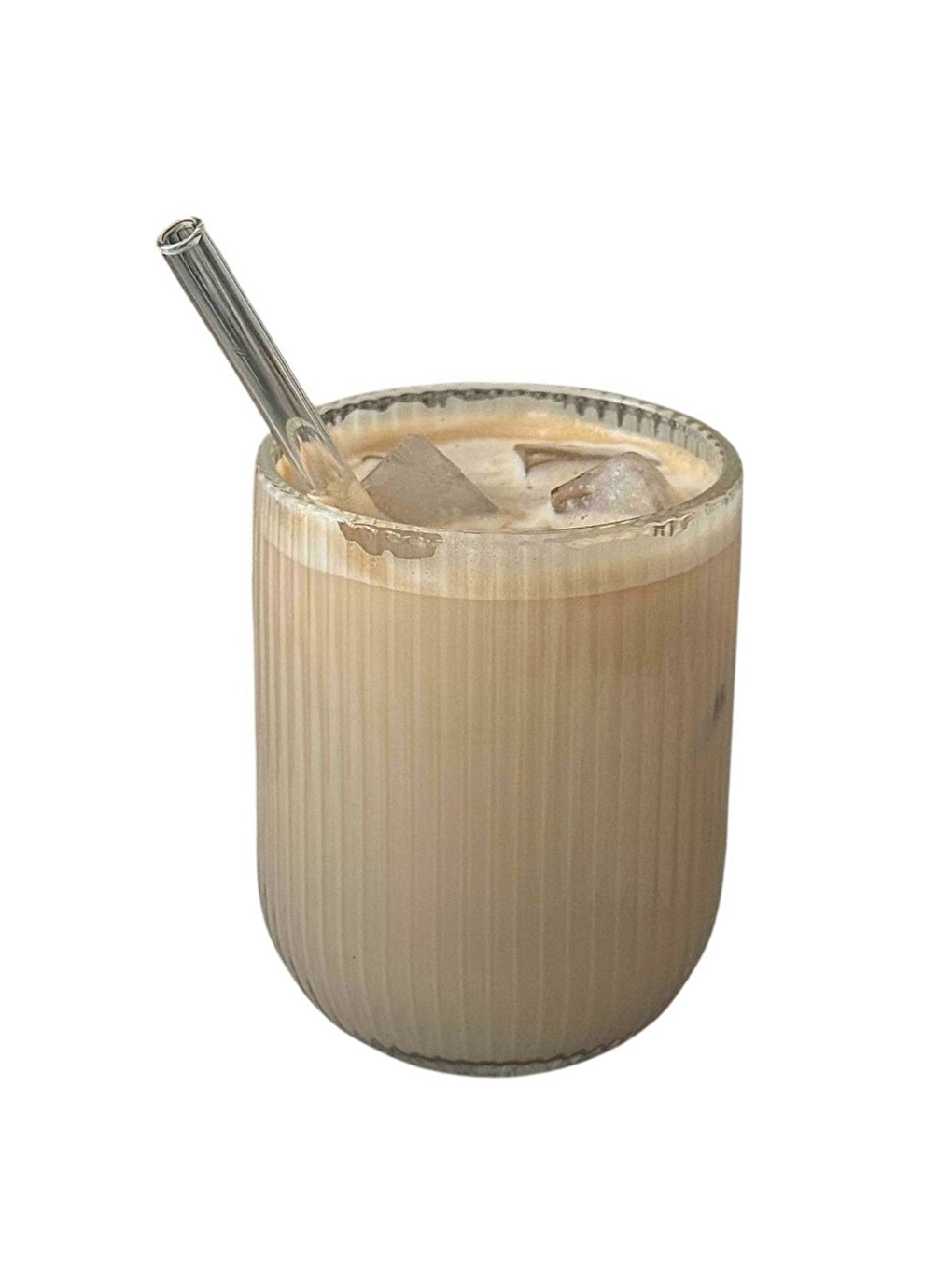 Renksiz Çizgili Su Meşrubat Latte Nescafe Cam Bardak  6 Adet 260 ml - 2013-2