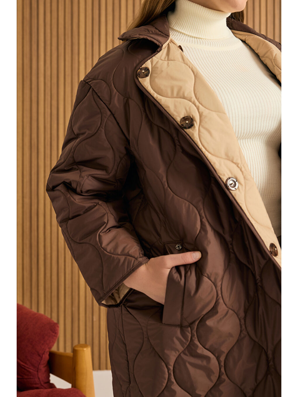 Kahverengi Kapitone Mont-4