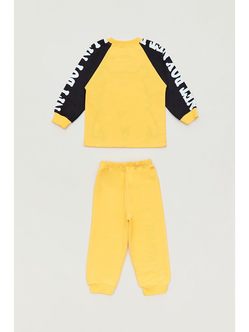 Sarı Baskılı Bisiklet Yaka Erkek Çocuk Takım-1