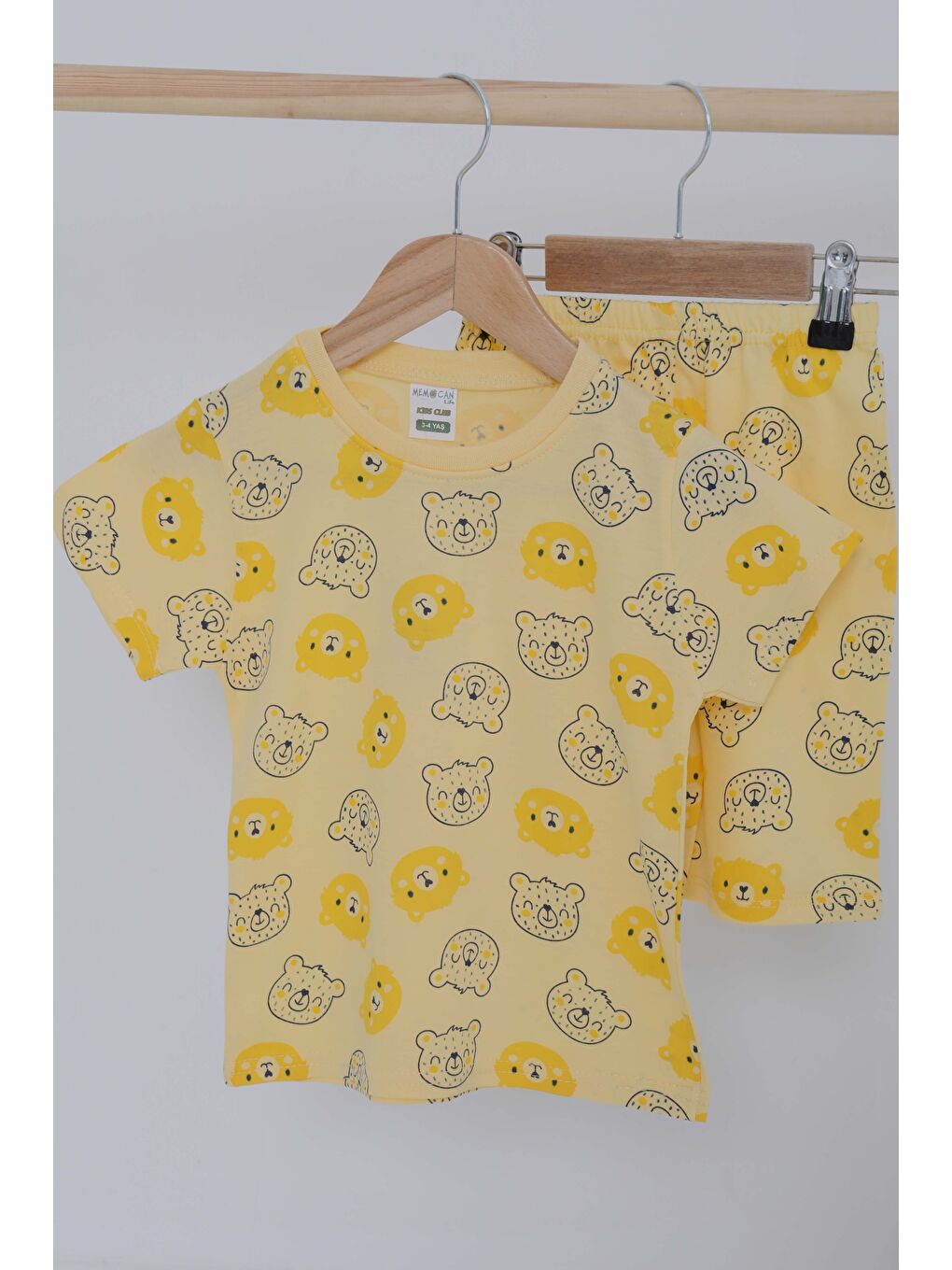 Sarı Erkek Çocuk Sari Desenli İkili Takım - 27060-1