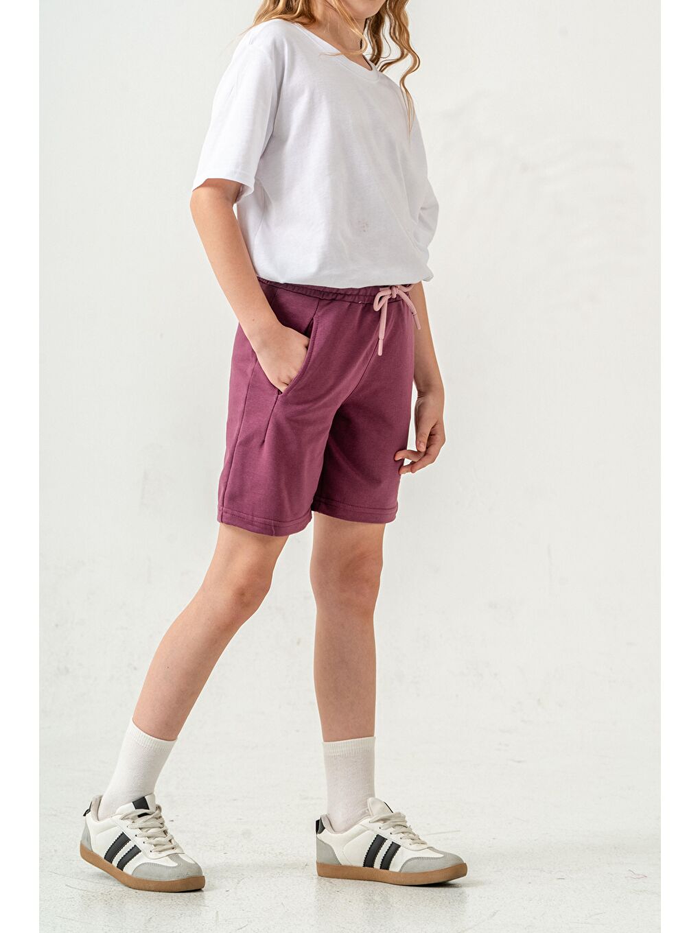 Pembe Jaime Le  Bullet Nakışlı Kız Çocuk Şort-3