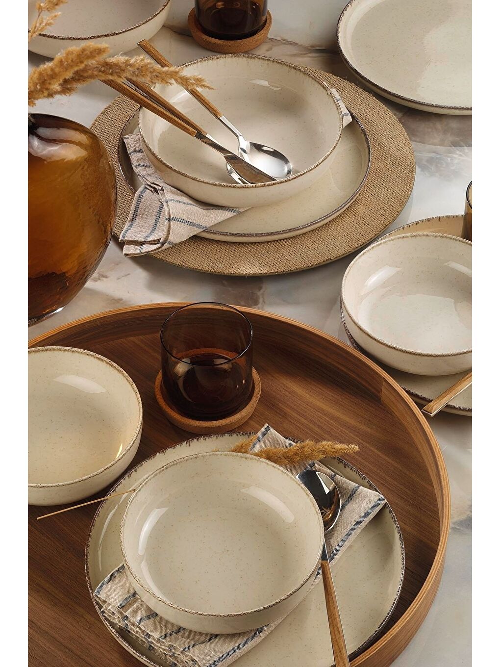 Beyaz Moderna Yemek Takımı Tarçın 16 Parça 4 Kişilik-1