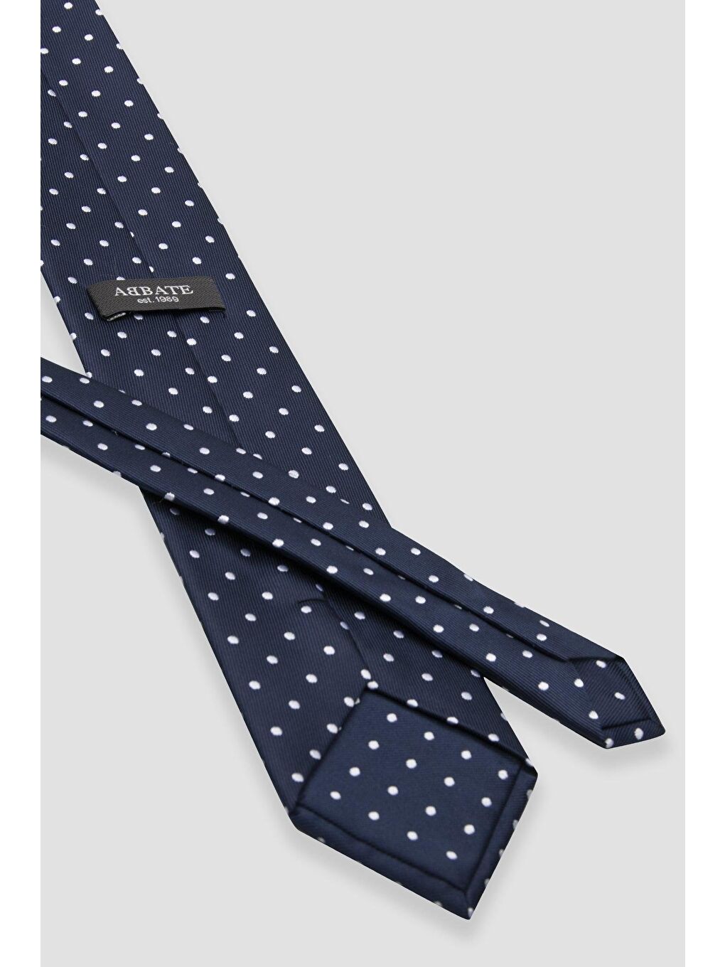 Kravat 8 Cm Mikrofiber Polyester Lacivert Erkek Puantiyeli Kravat-2