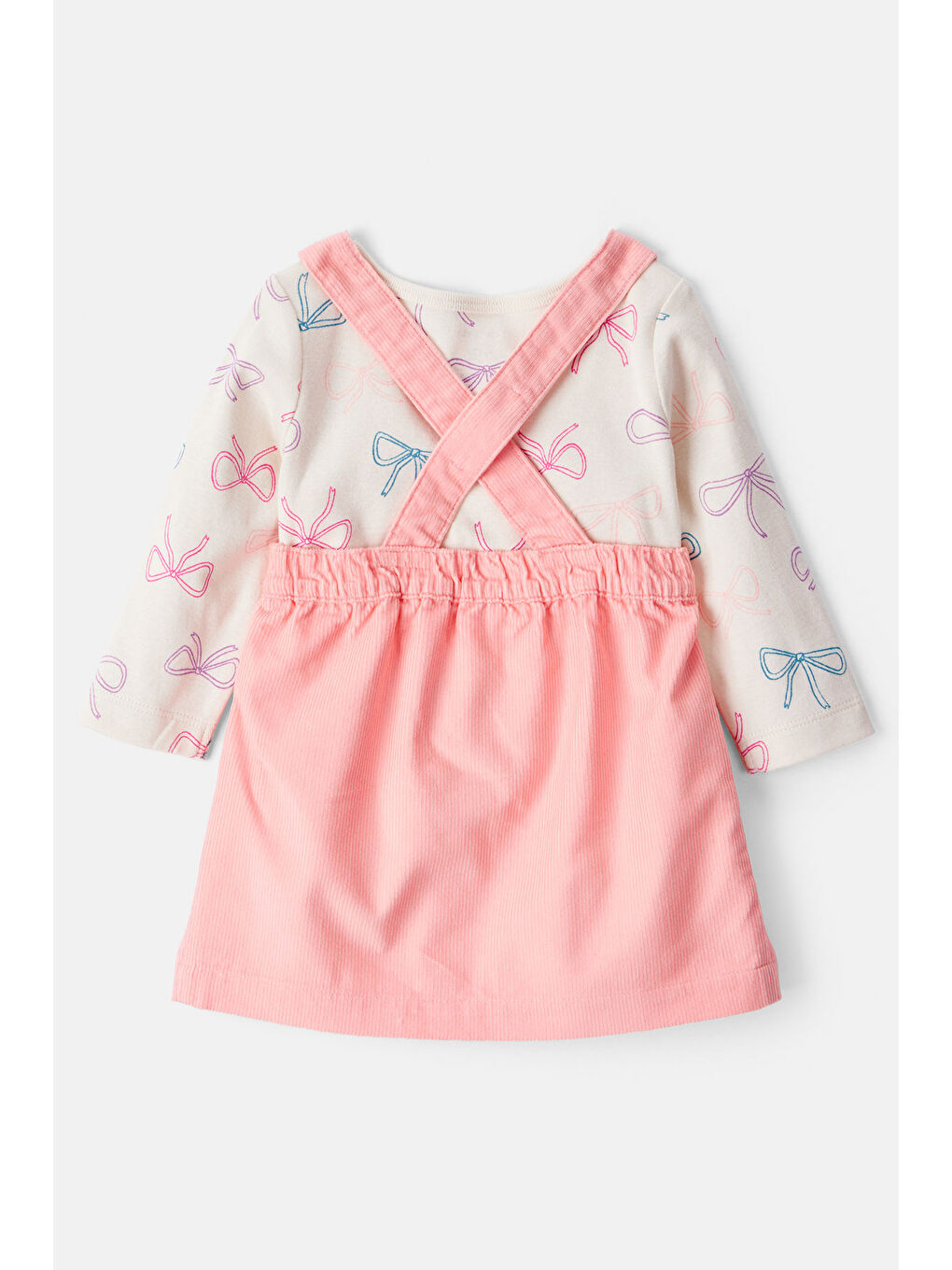 Kız Bebek Pembe Salopet Set-1