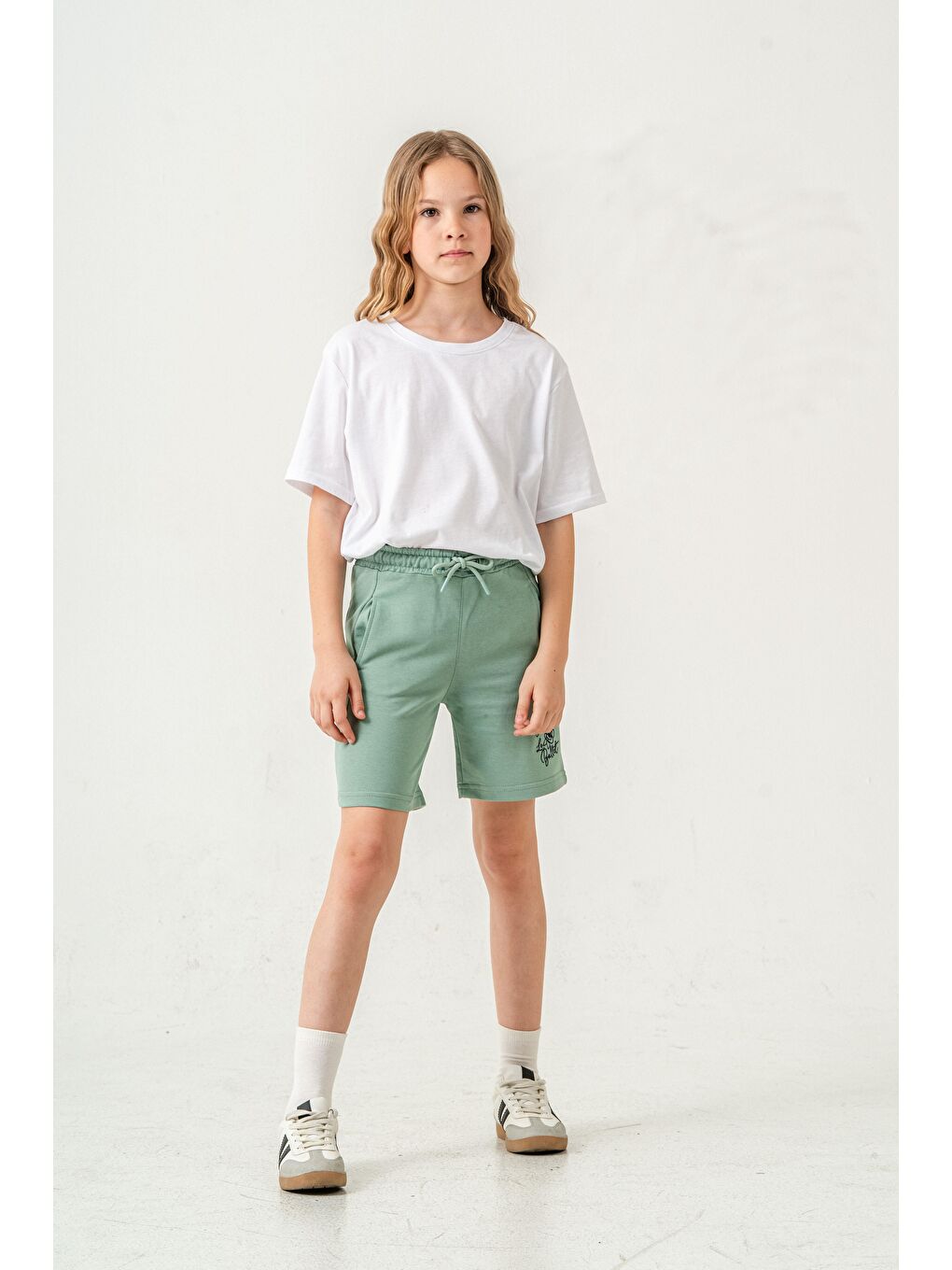 Yeşil Jaime Le  Bullet Nakışlı Kız Çocuk Şort