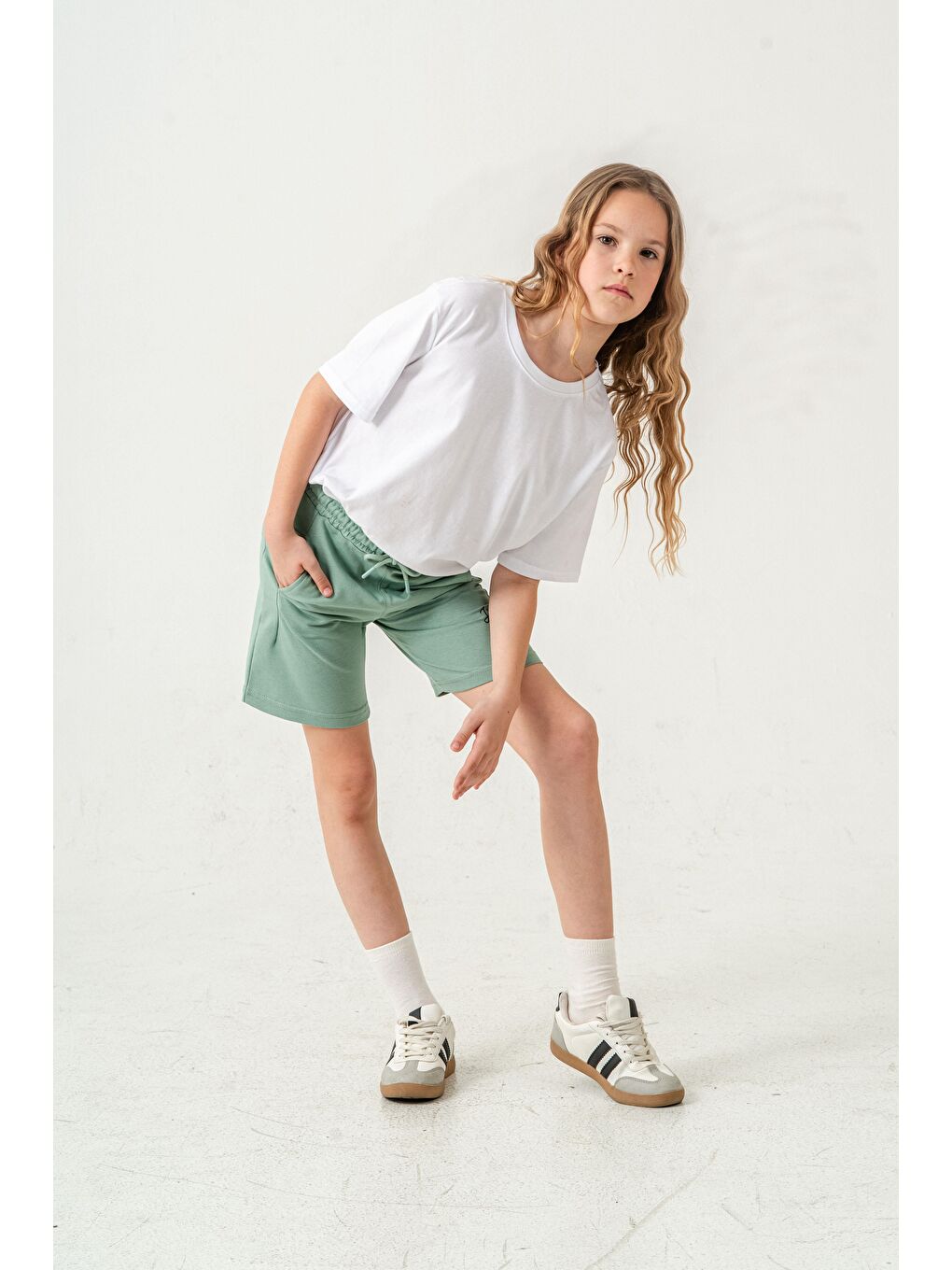 Yeşil Jaime Le  Bullet Nakışlı Kız Çocuk Şort-2