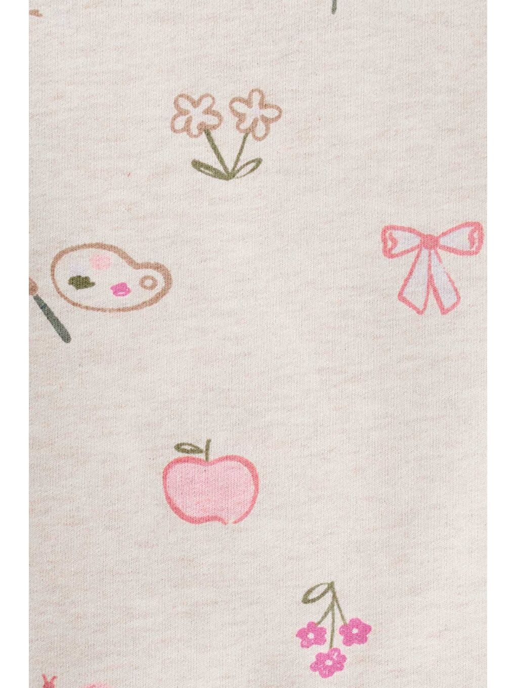 Kız Çocuk Ekru Sweatshirt-1