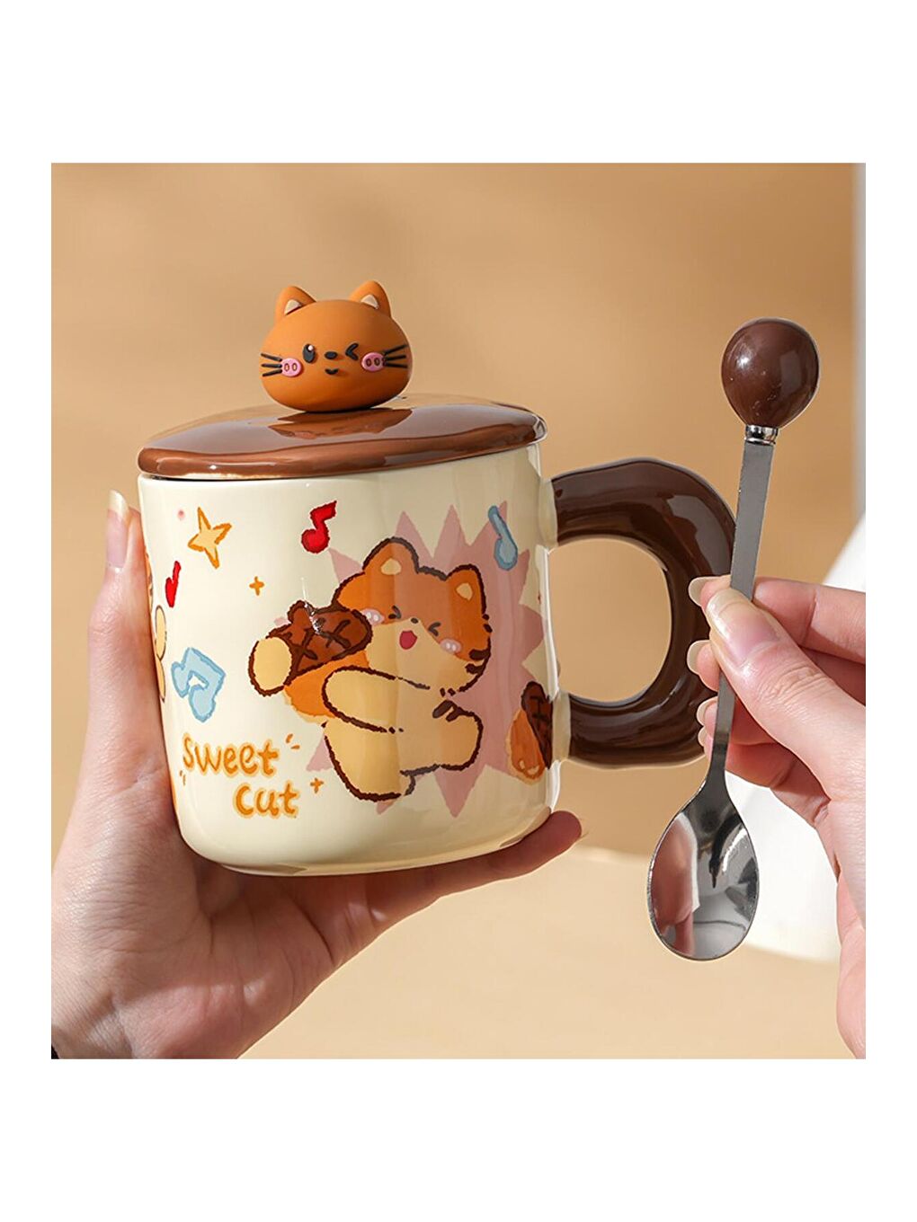 Karışık Tatlı Kedi Temalı Seramik Kupa-2