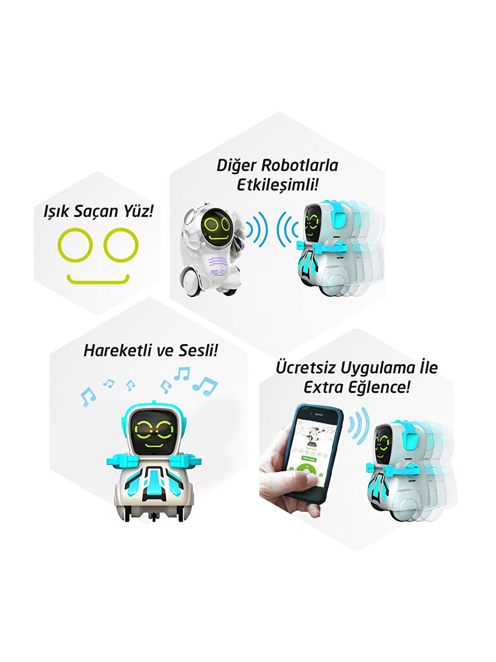 Pokibot Robot Turkuaz 88043-3