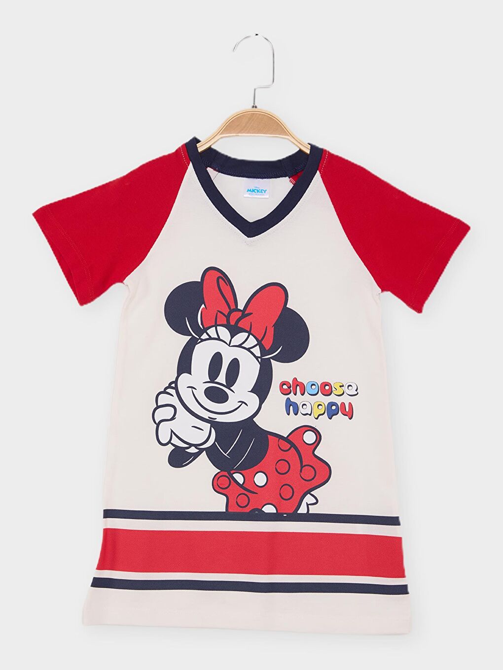 Ekru Minnie Mouse Lisanslı Kız Çocuk Elbise 21825