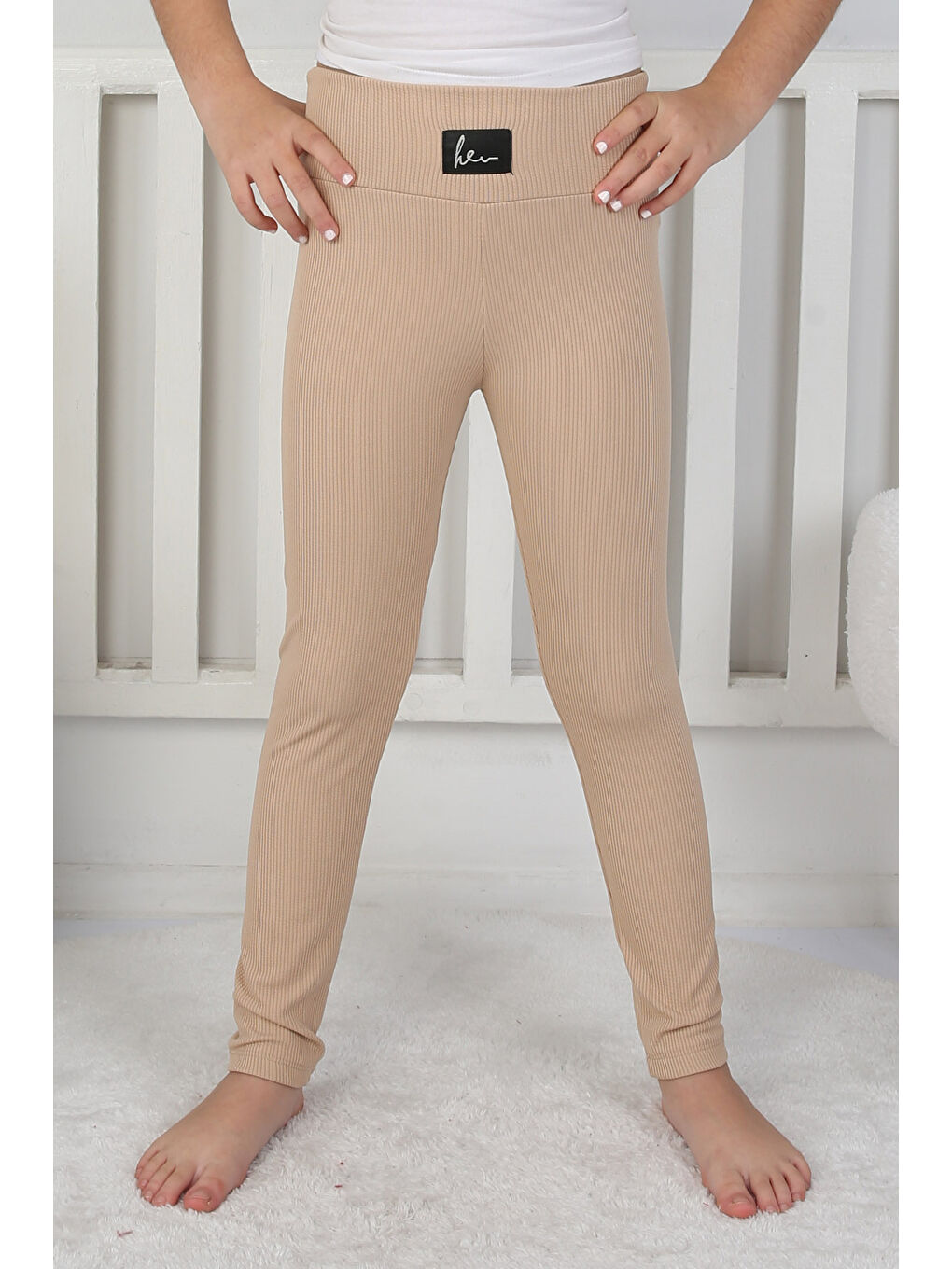 Kız Çocuk Bej Kız Çocuk Tayt - 26728