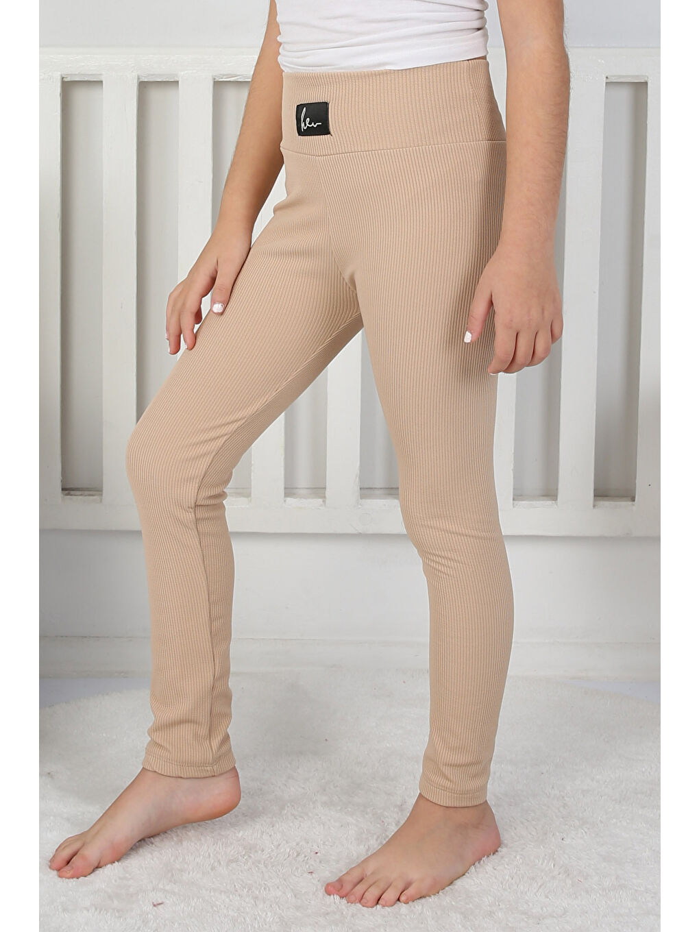 Kız Çocuk Bej Kız Çocuk Tayt - 26728-2