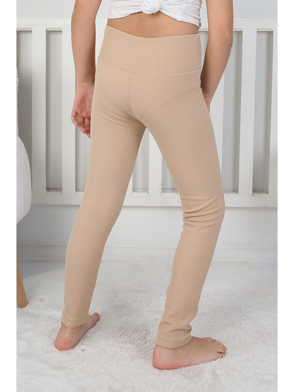 Kız Çocuk Bej Kız Çocuk Tayt - 26728-3