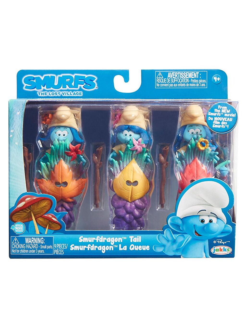 Jakks Pacific Renksiz Şirinler Kayıp Köy Smurfstorm 3'lü Figür Seti - Model 1 - 2