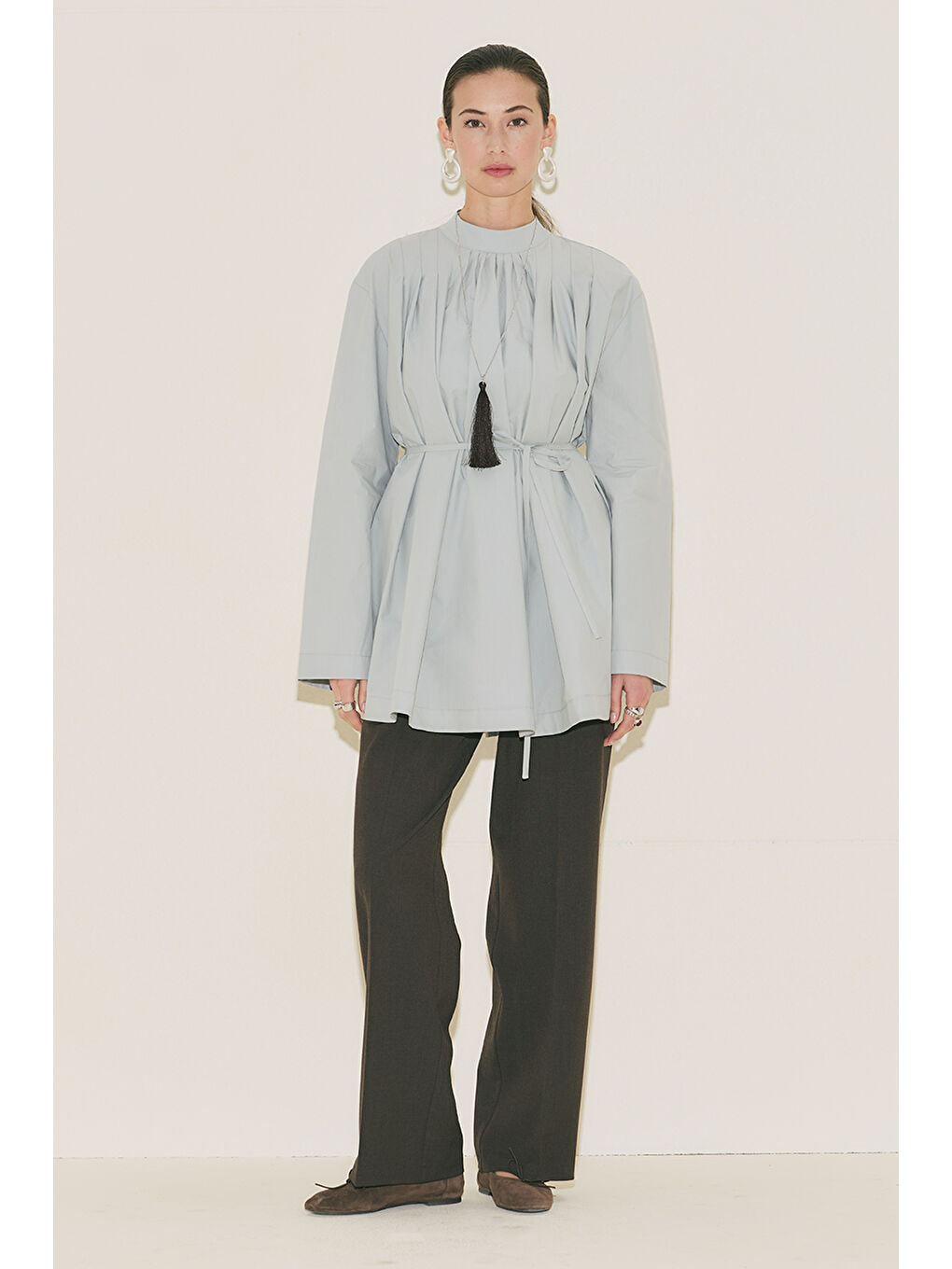 Kahverengi Straıght Klasik Pantolon Acı Kahve-5