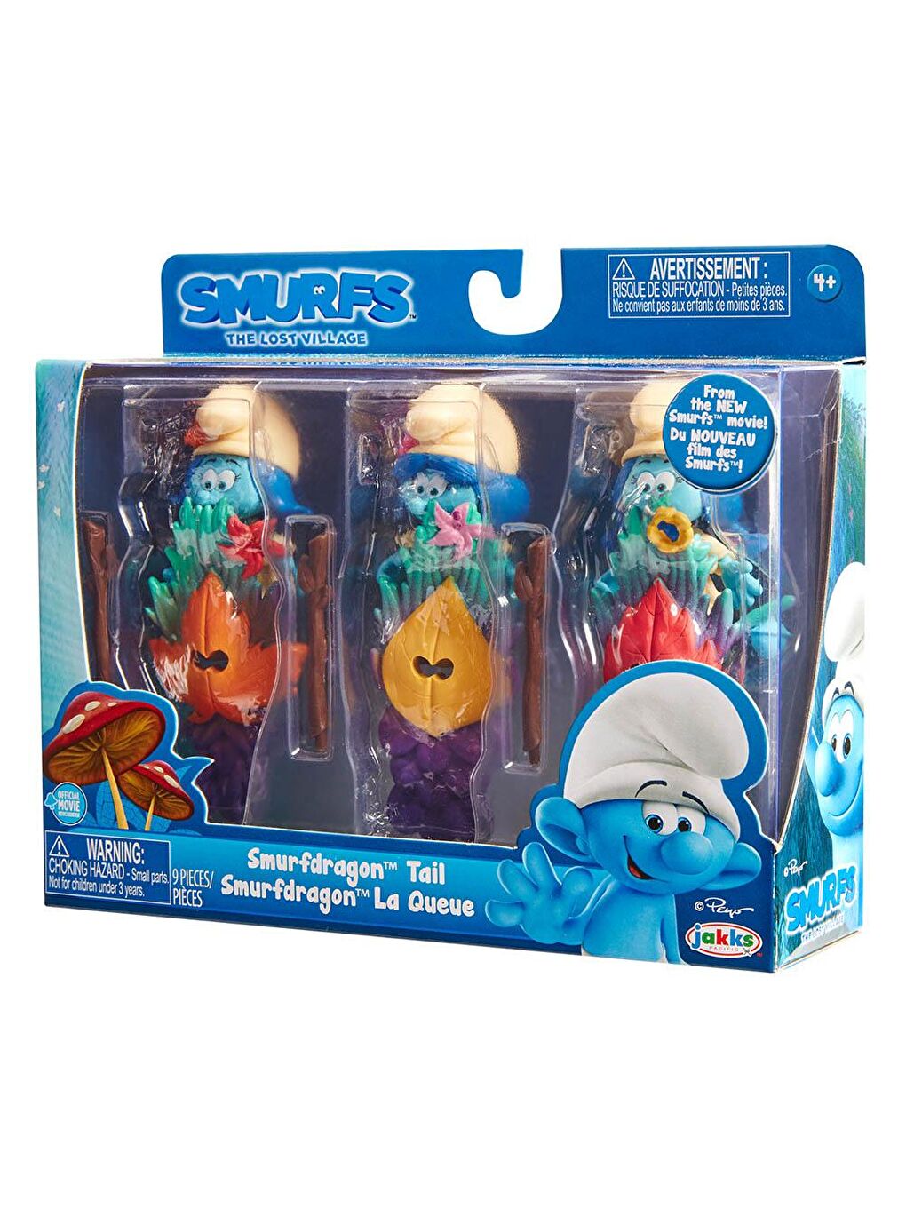 Jakks Pacific Renksiz Şirinler Kayıp Köy Smurfstorm 3'lü Figür Seti - Model 1 - 3