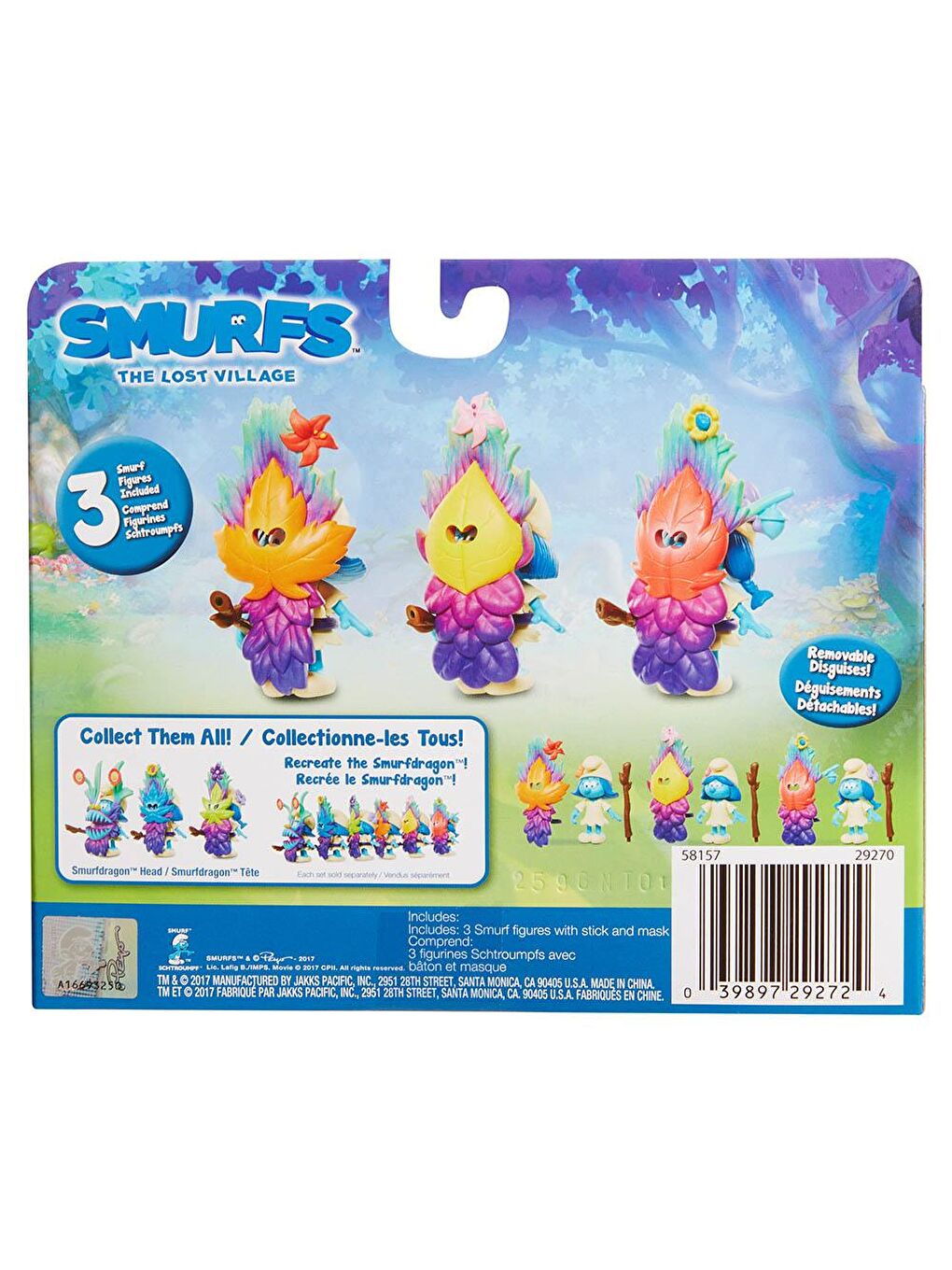 Jakks Pacific Renksiz Şirinler Kayıp Köy Smurfstorm 3'lü Figür Seti - Model 1 - 4