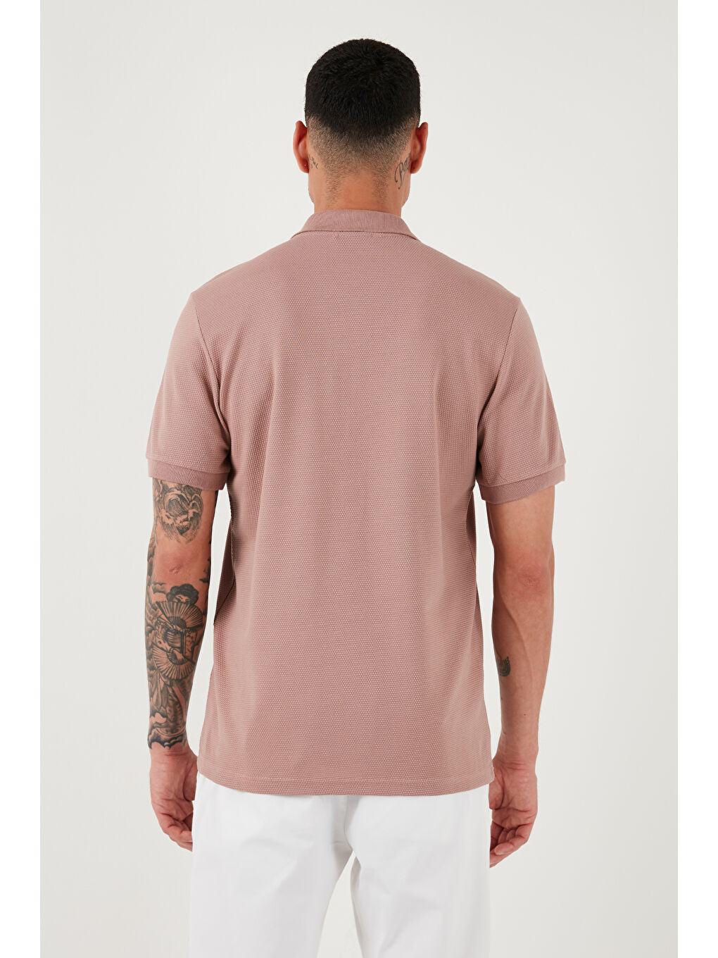 Pembe Pamuklu Regular Fit Yarım Fermuarlı 3'lü Paket Polo Yaka Tişört 5902915S3-5