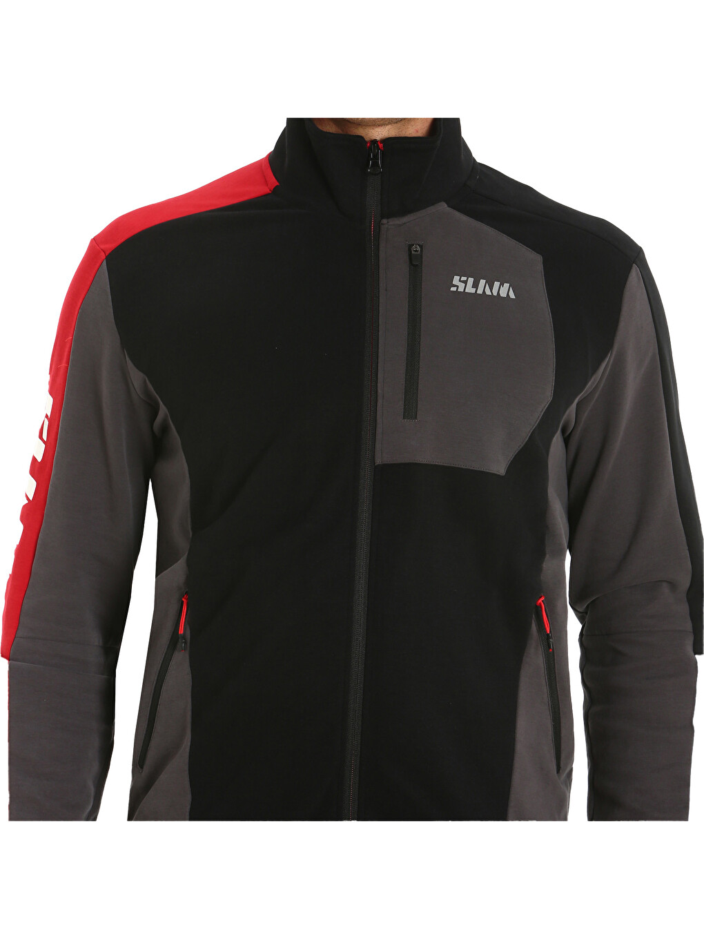 Gri Deck Fz Sweater Erkek Siyah Sweatshirt-2