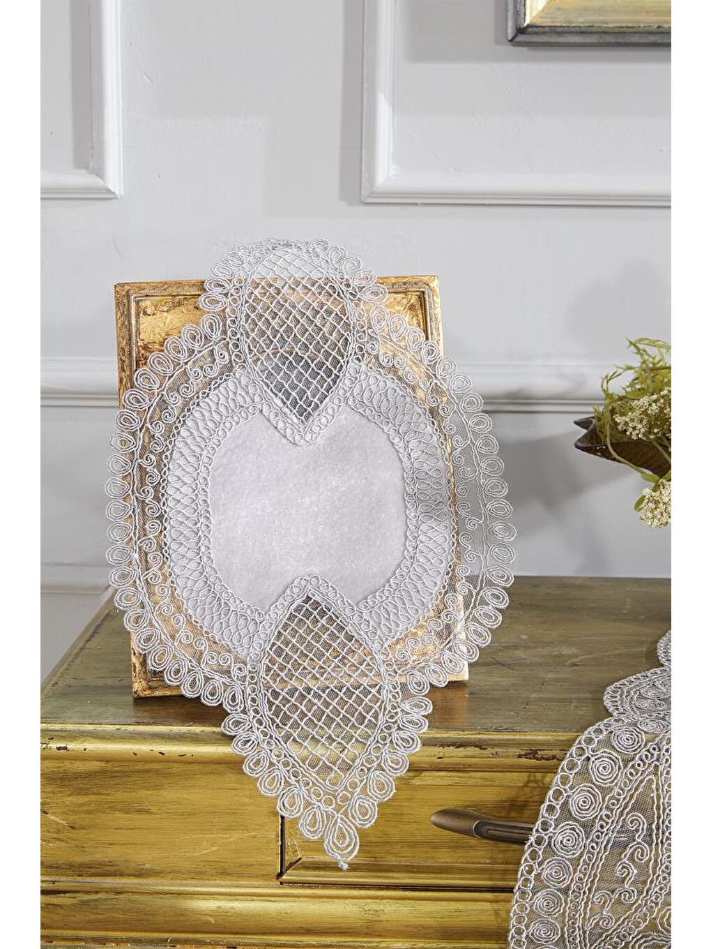 Fransız Güpürlü Kadife Yağmur Salon Takımı 5 Parça Gri-3