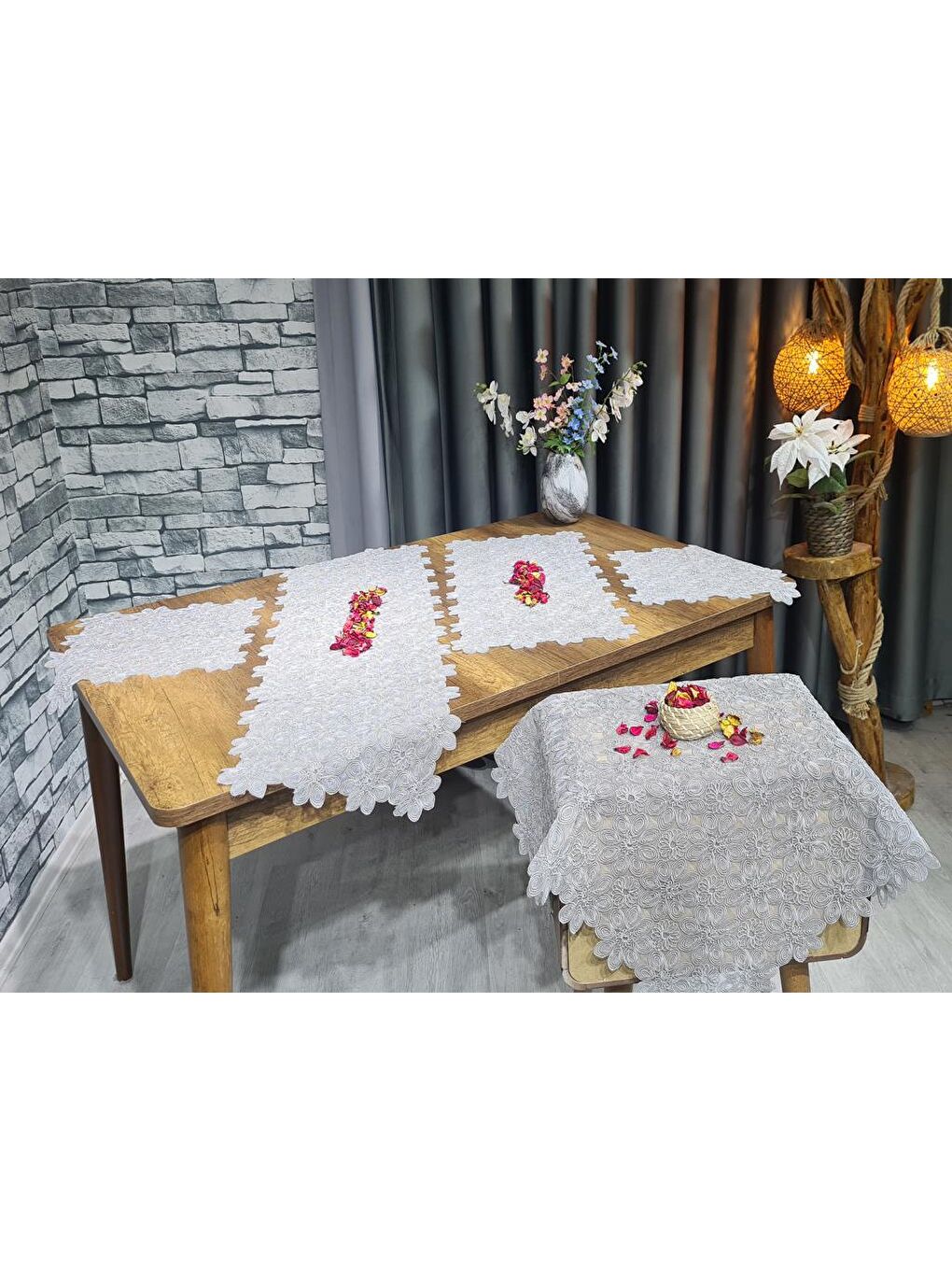 Yıldız 5 Parça Salon Takımı Gri