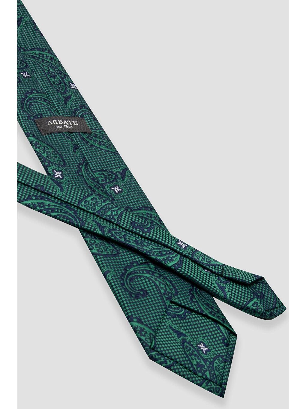 Kravat 8 Cm Mikrofiber Polyester Yeşil Erkek Desenli Kravat-2