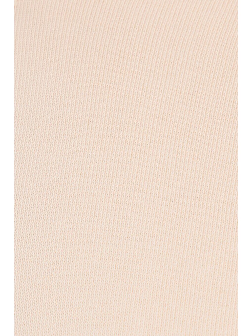 Kadın Relax Fit Rahat Kesim Pamuklu İçi Polarlı Yarım Fermuarlı Ekru Dik Yaka Sweatshirt-5