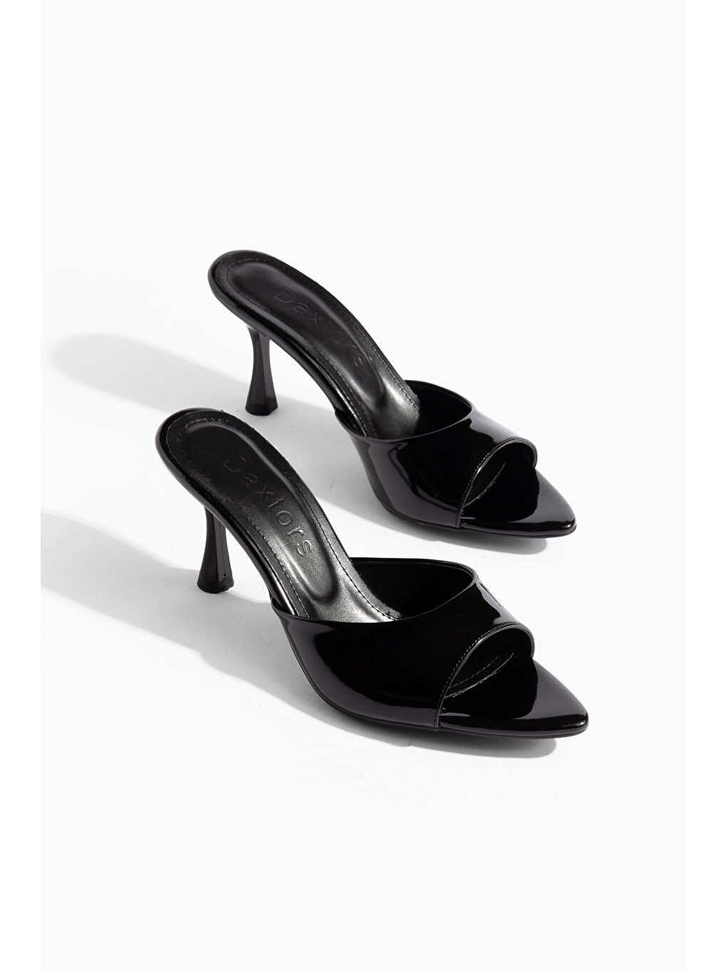 Siyah Edissa Günlük Ortopedik Kadın Klasik Topuklu Terlik