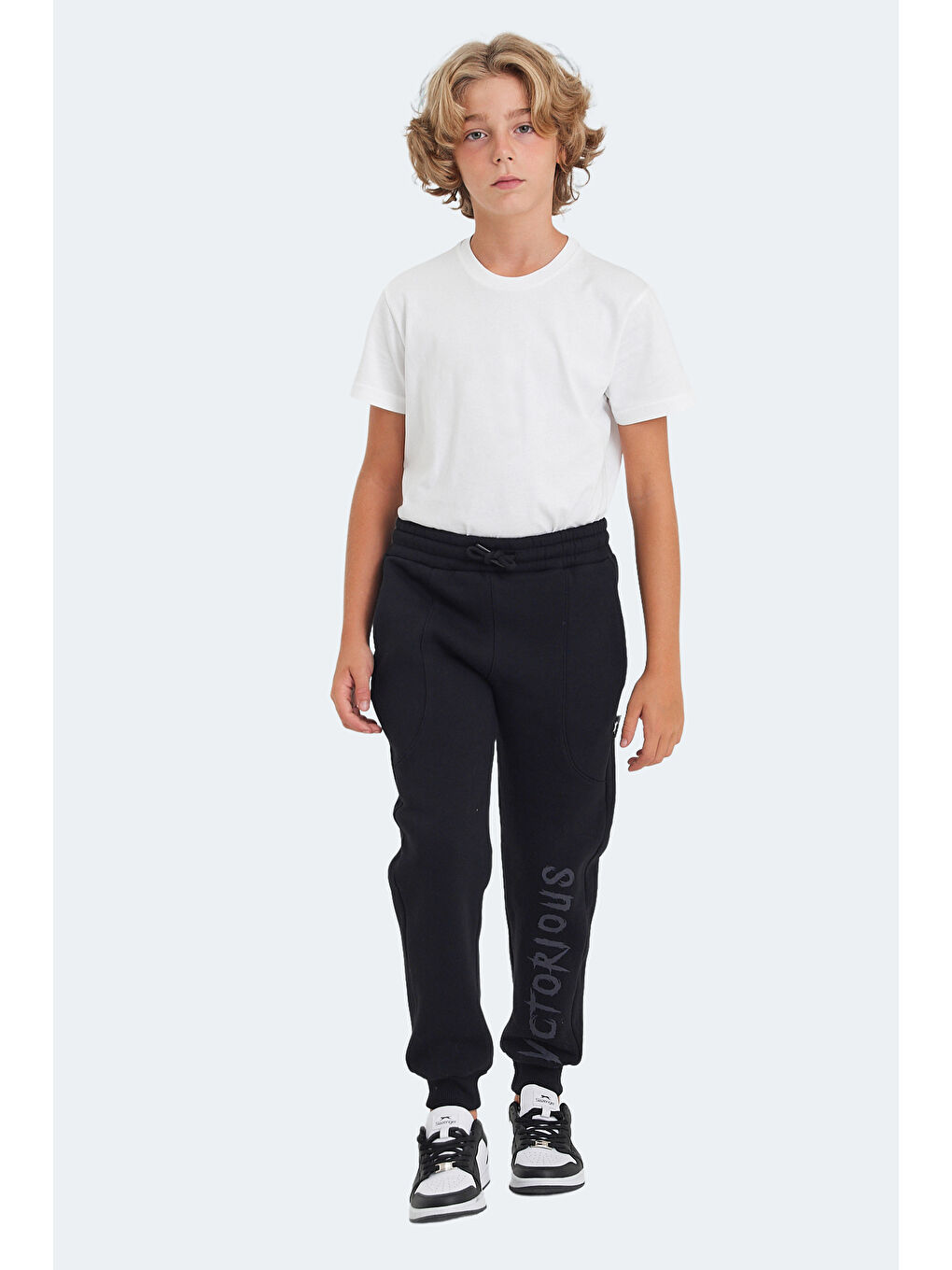 LANEY Unisex Çocuk Eşofman Altı Siyah-5