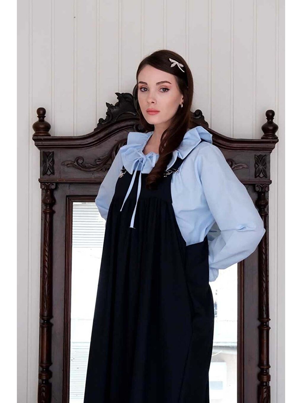 Lacivert Poliviskon Askılı Jile-2