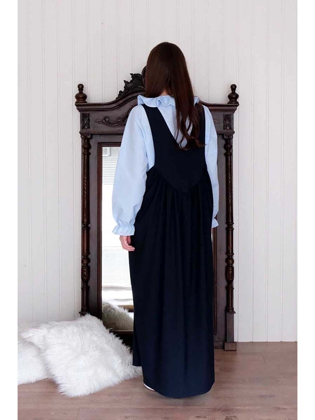 Lacivert Poliviskon Askılı Jile-6