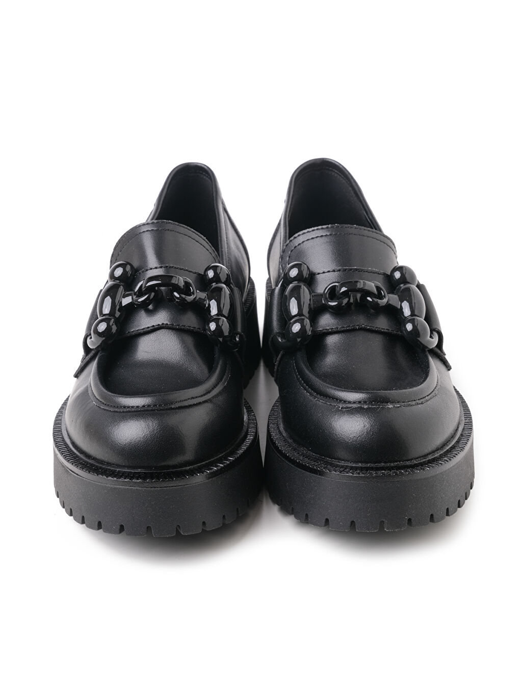 Siyah Kadın Loafer 1M4399 4399 Micro Tech Nero-1