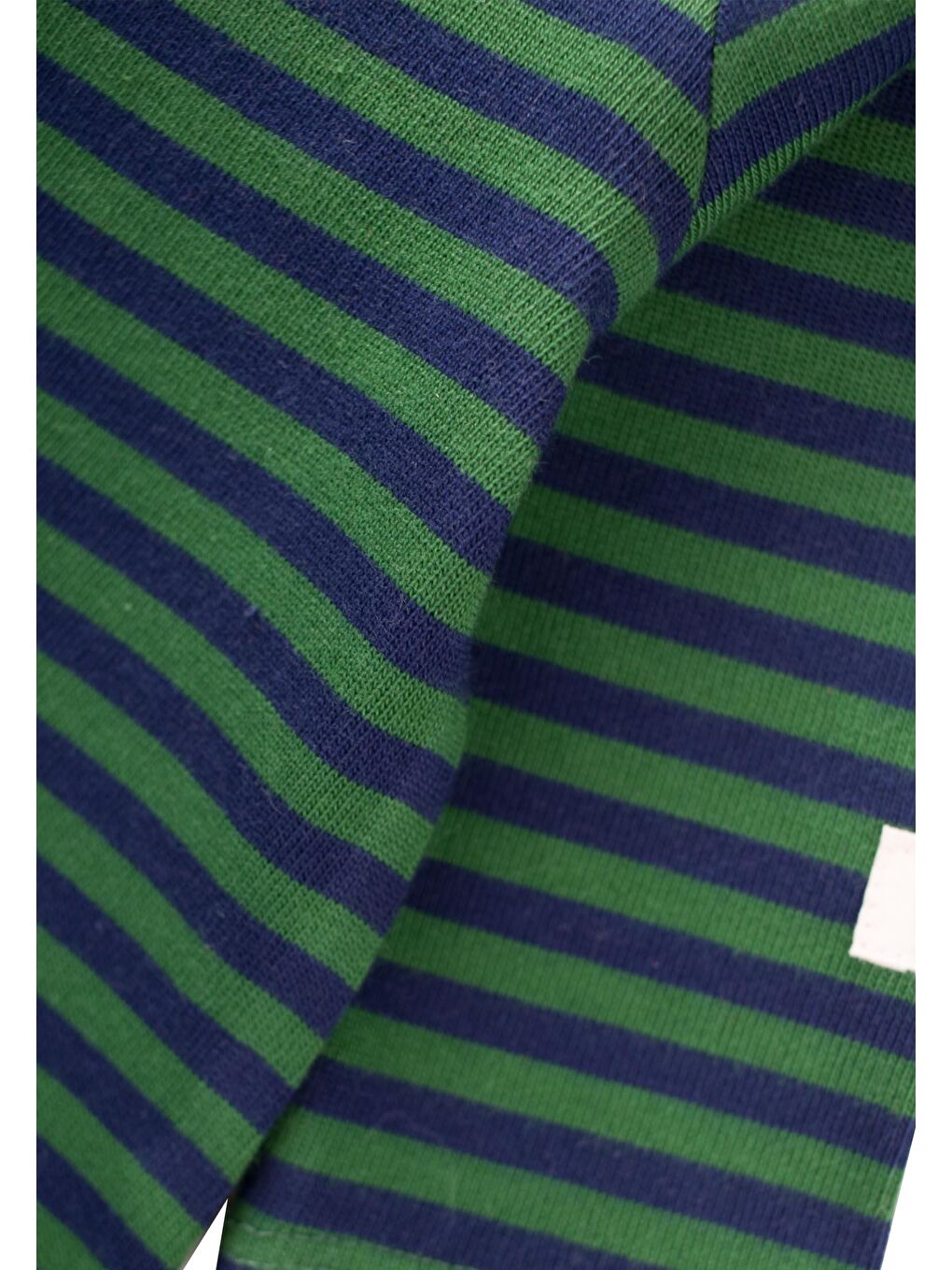 Çizgili Triko Tulum 0-3 Yaş Haki Lacivert-2