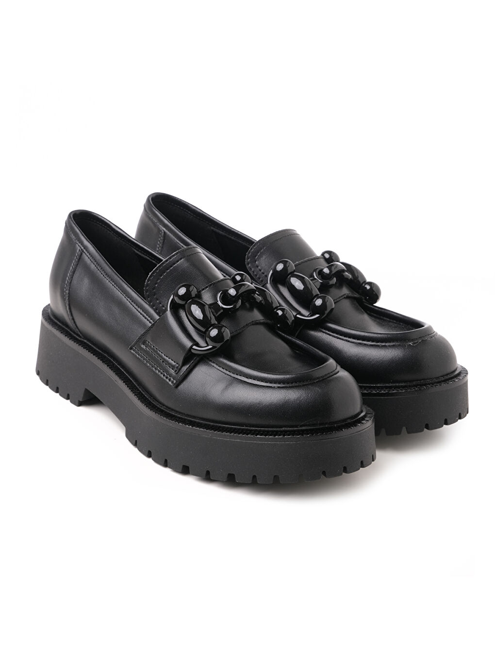 Siyah Kadın Loafer 1M4399 4399 Micro Tech Nero-2