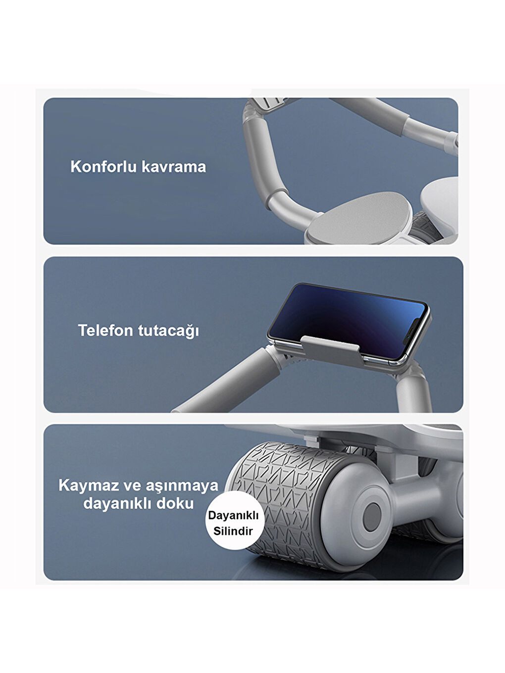 Karışık Dijital Ekranlı Çek Bırak - Dirsek Destekli Mekik Aleti - Karın Egzersiz Aleti-2