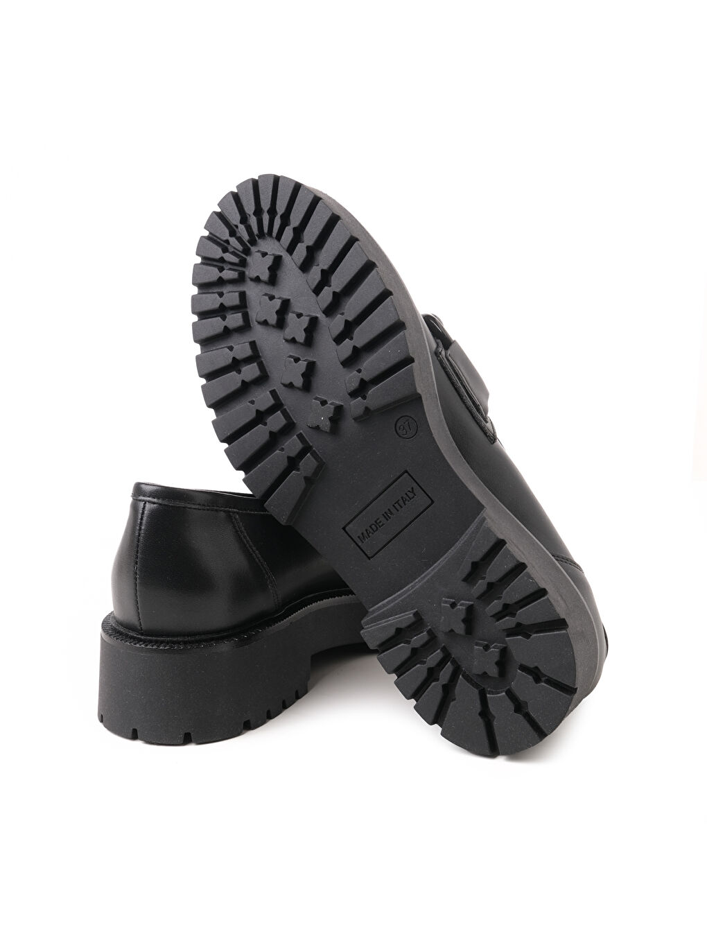 Siyah Kadın Loafer 1M4399 4399 Micro Tech Nero-4