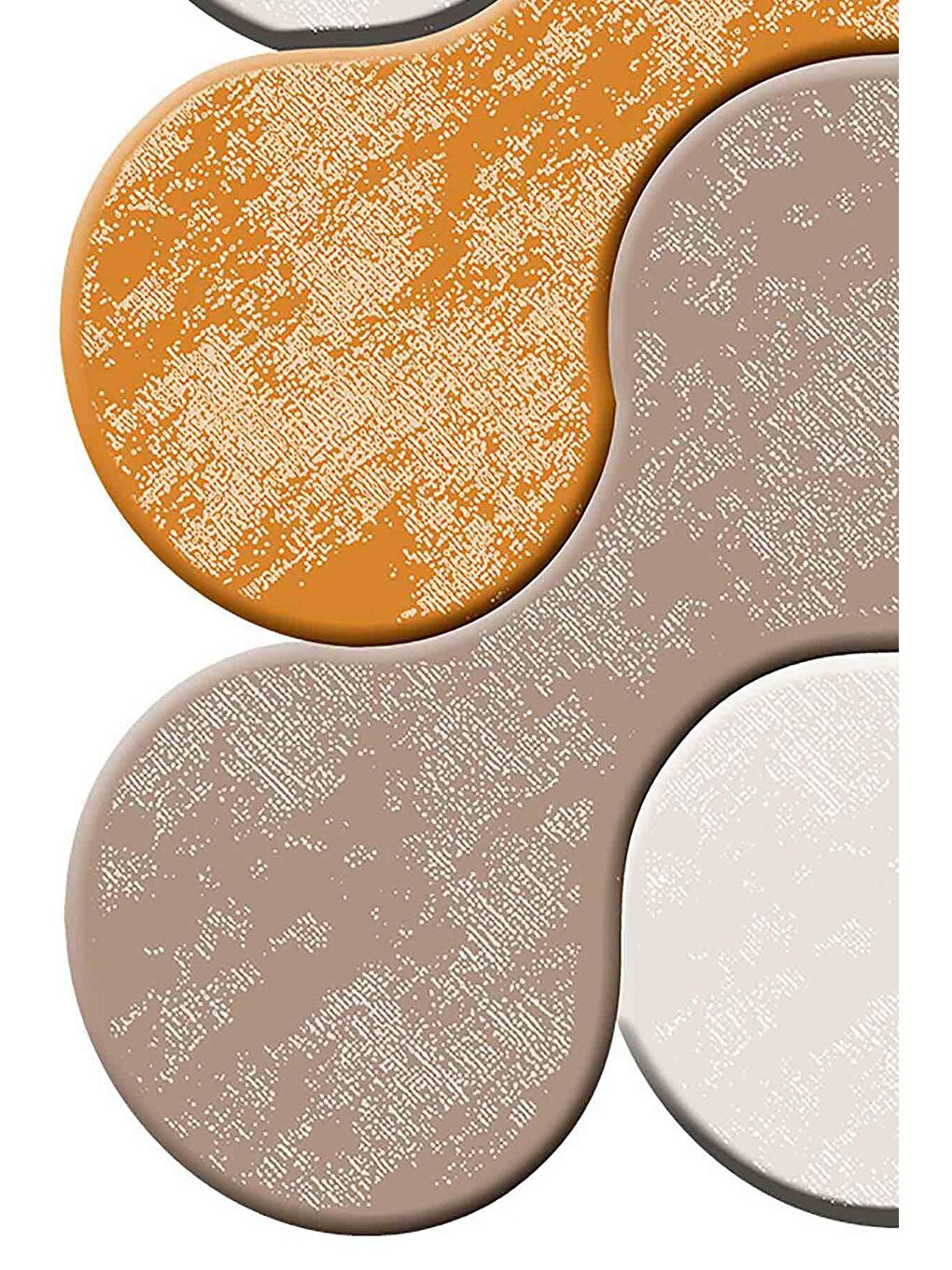 Turuncu Dekoratif Özel Tasarım Yıkanabilir, Modern Halı  80 x 300 cm-2