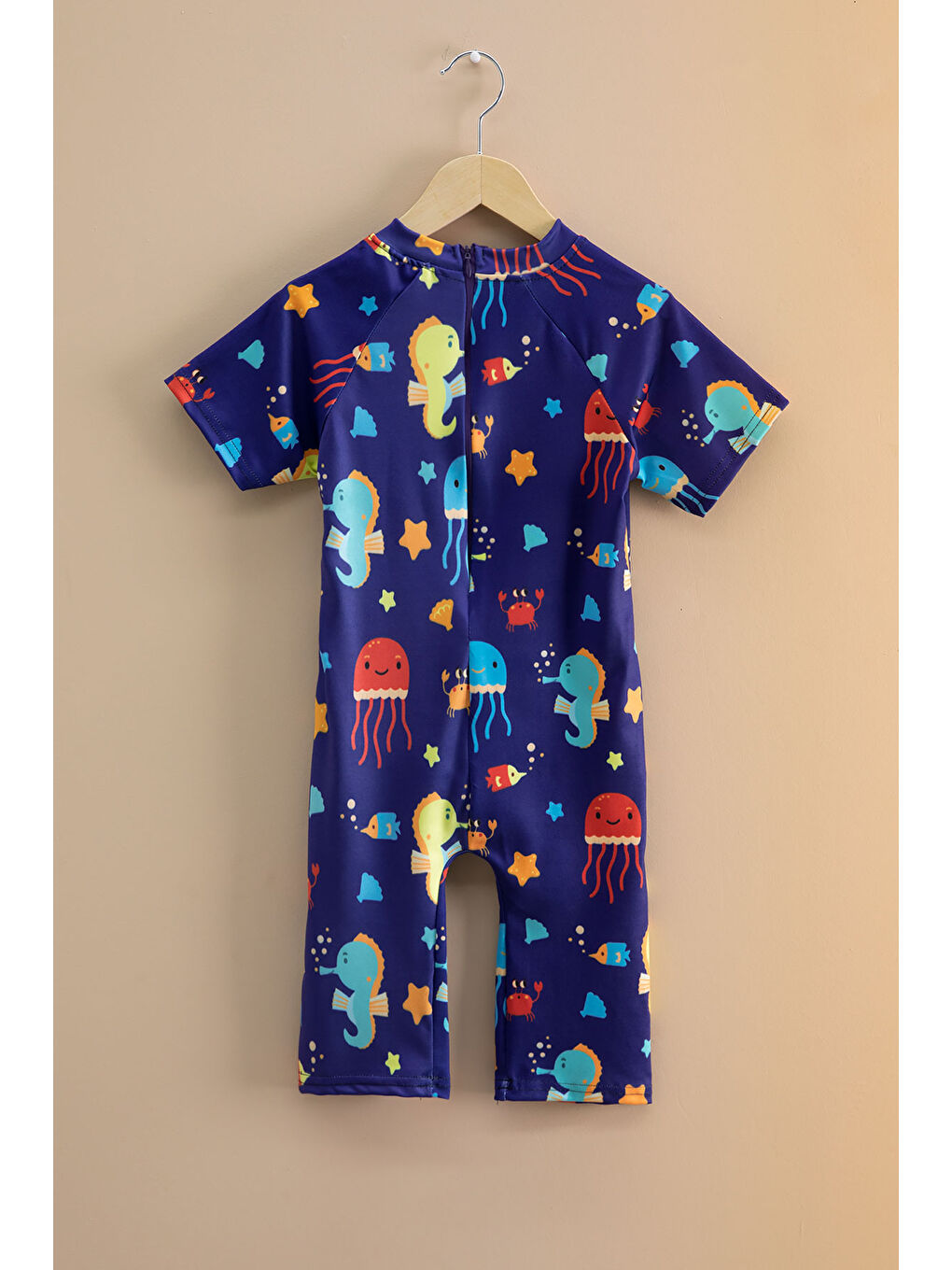 Lacivert Hayvan Baskılı Erkek Çocuk Kısa Kol Mayo 21132-2