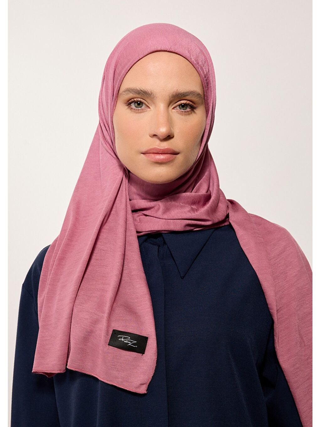 Pembe Tesettür Şal - Gül Kurusu Viskon-3