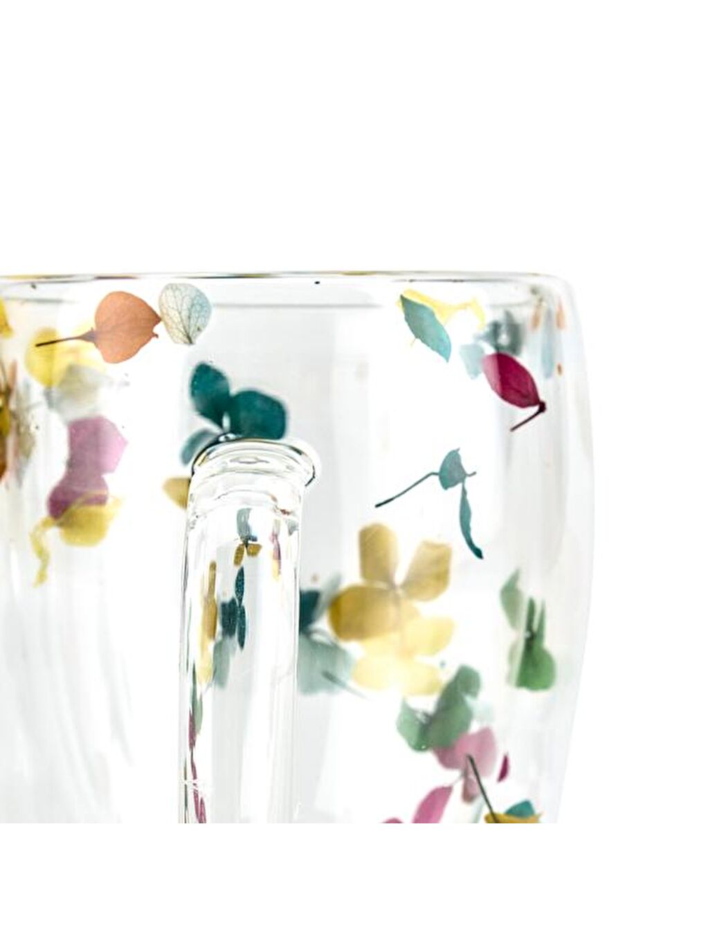 Karışık Kitchen Borosilikat Çiçek Desenli Kupa - Renkli - 350 ml-3