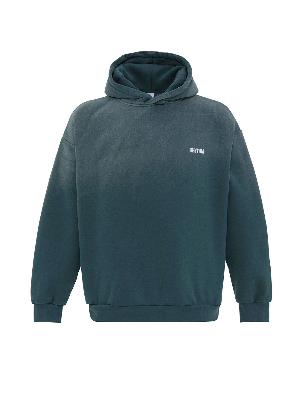 VAMOSCLO Petrol Arka Baskılı Oversize Kapüşonlu Erkek Sweatshirt