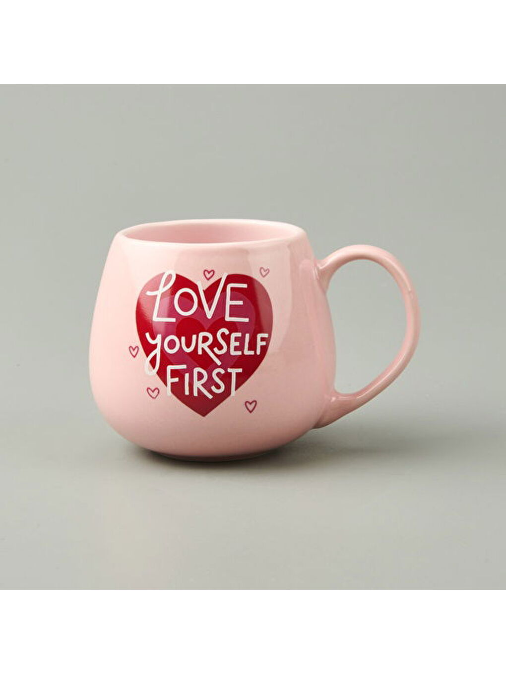 Kitchen Love Yourself First Sloganlı Kupa - Pembe - 310 ml-1