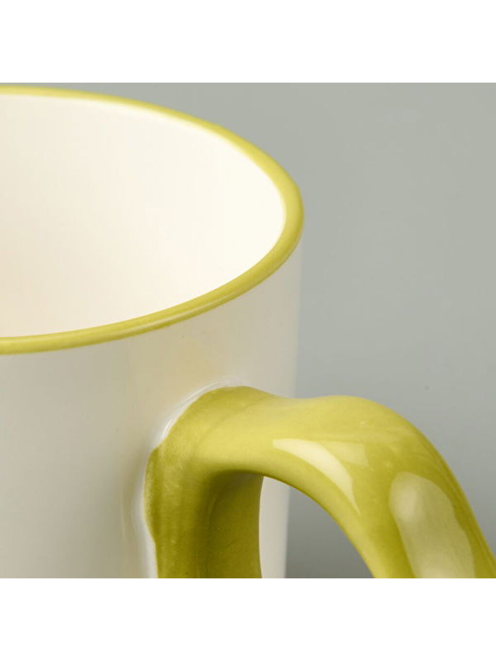 Kitchen Çiçek Desenli Kupa - Beyaz / Yeşil - 310 ml-1