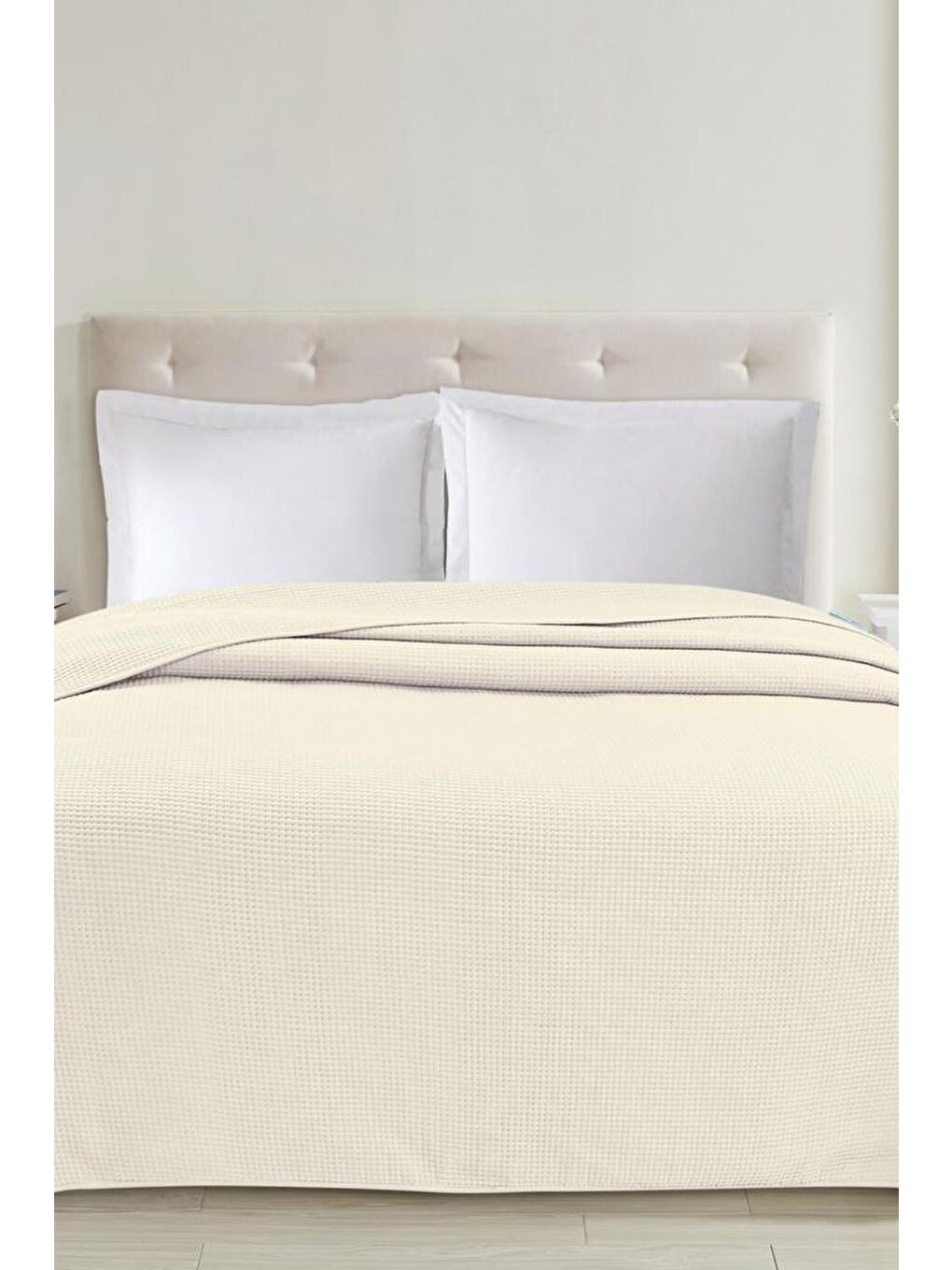 Ekru Jülide Tek Kişilik Tek Pike 160x220 cm Krem