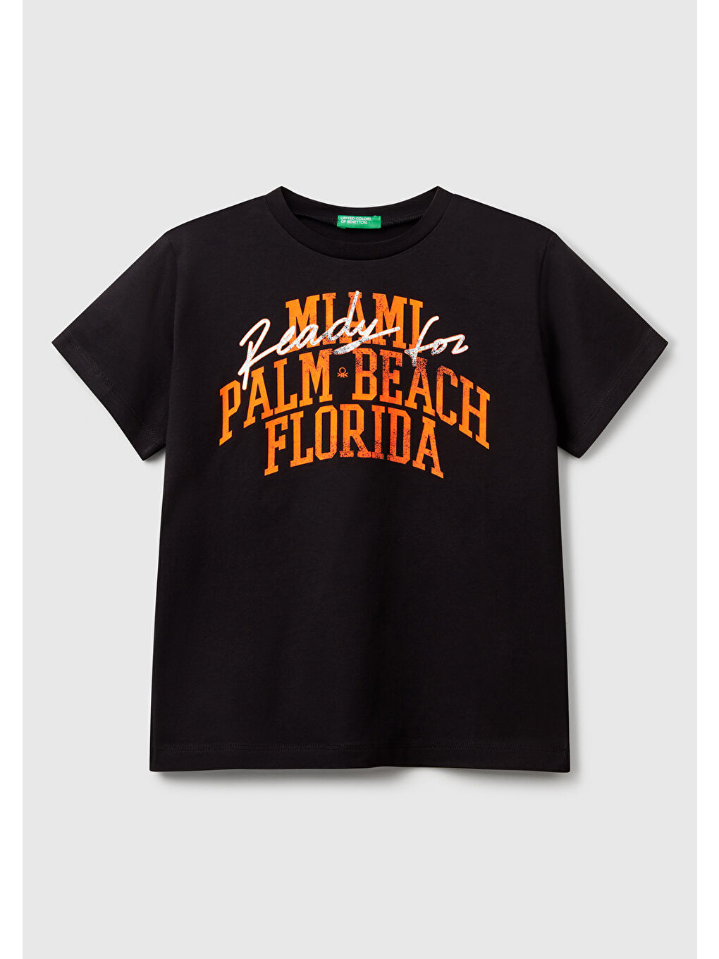 Erkek Çocuk Siyah Grafik Baskılı Kısa Kollu T-Shirt