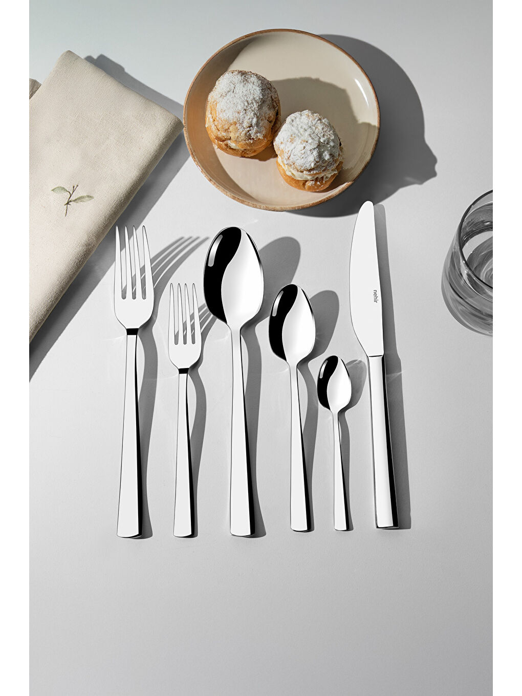 Gri Deniz Sade 12 Kişilik 72 Parça Kutulu Çatal Kaşık Bıçak Takımı-1