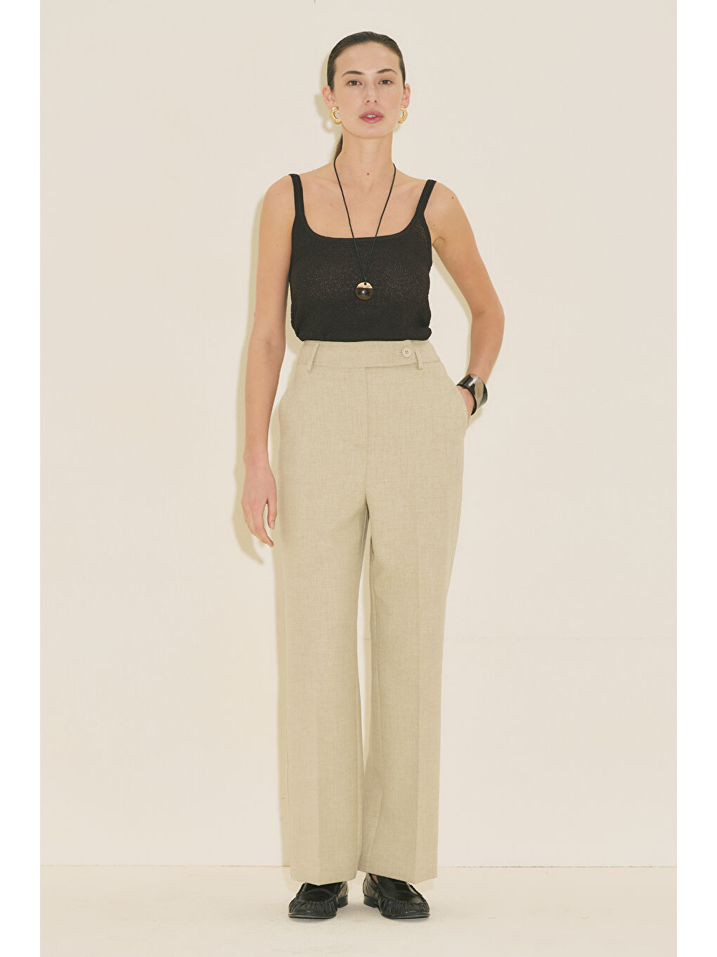 Straıght Klasik Pantolon Yeşil